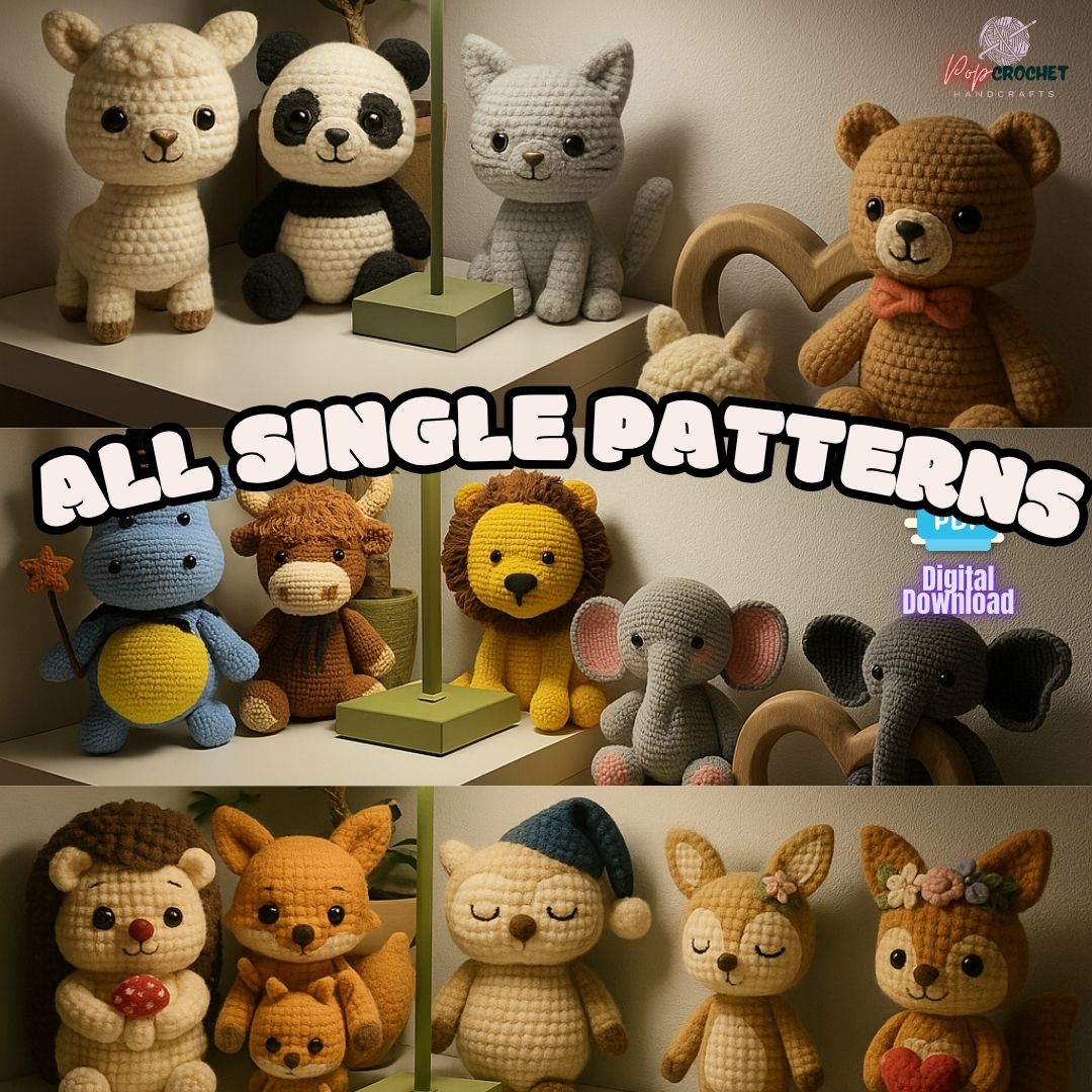🎀 Kawaii Parade – All 15 Kawaii Crochet Friends (PDF Pattern) - Pop Crochet Store  – Exclusive Amigurumi Pattern and more!