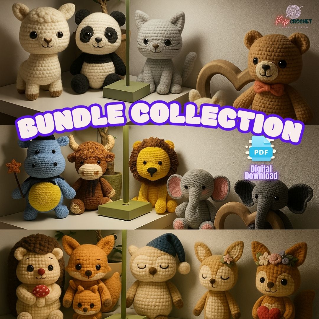 🎀 Kawaii Parade – Bundle Collection (Digital PDF Pattern Sets) - Pop Crochet Store  – Exclusive Amigurumi Pattern and more!