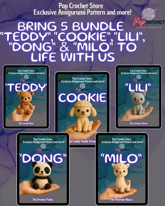 🌈 5in1 MEGA "MOONLIGHT"  Bundle "Cookie", "Dong", "Lili", "Milo" & "Teddy"🌈 -25% OFF!