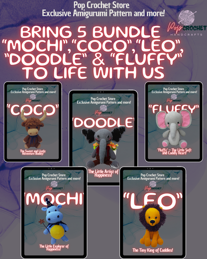 🌈 5in1 MEGA "KAWAII" Bundle "Mochi", "Doodle", "Coco", "Leo" & "Fluffy"🌈 -25% OFF!