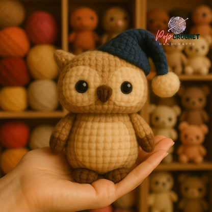Bubu the Dreamy Owl🦉 Digital Download - Pop Crochet Store – Exclusive Amigurumi Pattern and more!