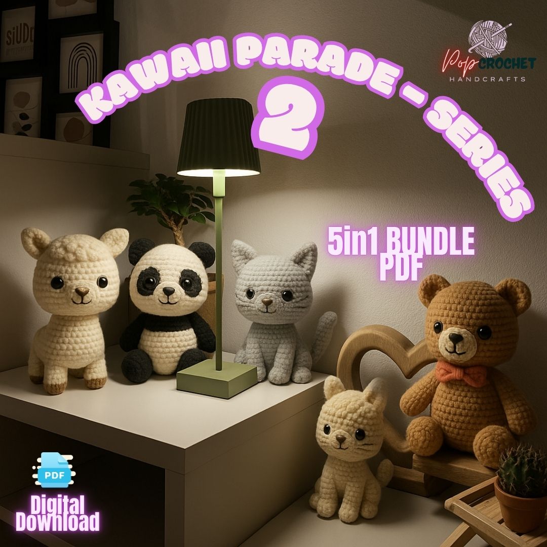 🍓 Kawaii Parade – Series 2 (5 - in - 1 PDF Bundle) - 33% OFF! - Pop Crochet Store – Exclusive Amigurumi Pattern and more!