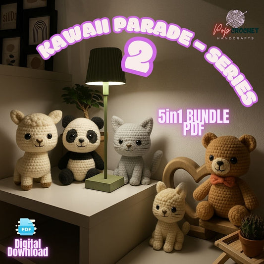 🍓 Kawaii Parade – Series 2 (5 - in - 1 PDF Bundle) - 33% OFF! - Pop Crochet Store – Exclusive Amigurumi Pattern and more!
