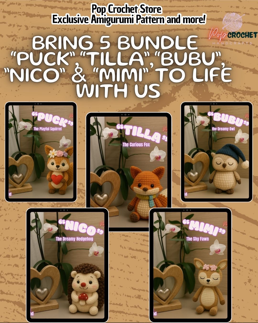 🌙 Kawaii Parade – Series 3 (5 - in - 1 PDF Bundle) - 33% OFF! - Pop Crochet Store – Exclusive Amigurumi Pattern and more!